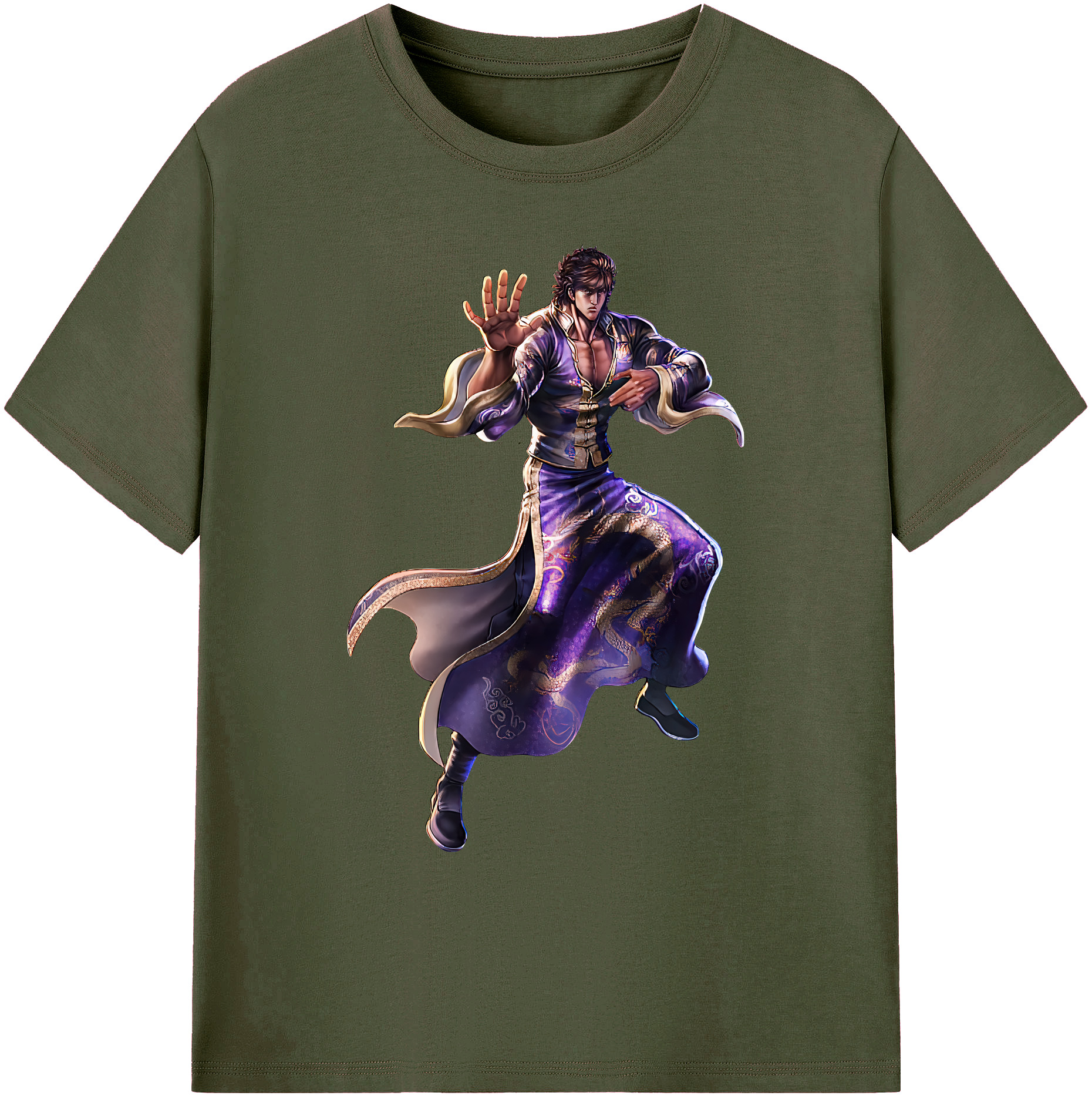 （画像用） 北斗の拳 Fist of the North Star 綿100％ メンズ半袖Tシャツ｜肌触りやわらか＆通気性